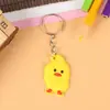 Llavero de Goma Suave de PVC de Dibujos Animados Cruzados Llavero Creativo Lindo de Silicona para Coche Colgante Llavero Pequeño Regalo
