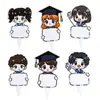 Temporada de Graduación 2025 Tarjeta de Nombre Escrita a Mano Decoración para Pastel Bendición de Clase en Blanco Accesorios de Enchufe de Birrete