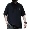 Camisa polo de manga corta para hombre camiseta azul marino de talla grande de alta gama para hombre polo de verano para niño ropa de verano