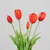 Tulipán de Goma Suave Transfronterizo Flores Artificiales Venta al por Mayor Decoración de Boda Ramo de Flores Artificiales Decoración