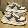 Zapatos Deportivos Casuales de Malla Transpirable para Hombre, Nuevos de Verano, Blancos, con Suela Gruesa, que Aumentan la Altura, de Caña Baja, Zapatos de Tabla