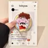 Fofo Desenho Animado Estilo Ins Novo Modelo Adequado para Suporte Magnético Magsafe Super Forte Aderência Air Bag Retrátil de Mesa para Mulheres