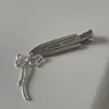Colgante Estilo Metal Plateado Lazo Corazón de Amor Pasador Continuo Flequillo Dulce Fresco Flequillo Cosmético Flequillo Frontal Roto Accesorios para el Cabello