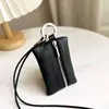 Nova Bolsa de Moedas com Pescoço Pendurado, Porta-Cartões Portátil, Bolsa Simples para Chaves e Fones de Ouvido, Mini Bolsa Pequena, Carteira Pequena com Zíper Feminina