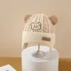 Viento dulce felpa lindo fruta protección de orejas para niños gorra forrada de polar gruesa para niños y niñas gorro de bebé al por mayor gorra transfronteriza