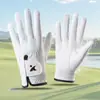 Guantes de Golf de una Sola Pieza para Hombre Antideslizantes Resistentes al Desgaste Guantes Deportivos para Mujer Exteriores Elásticos Transpirables Mano Izquierda y Derecha Piel Suave Piel de Oveja