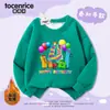 Sudaderas para Niños Bloques de Construcción Digitales Ropa de Primavera, Otoño e Invierno para Niños y Niñas Forradas de Polar Dibujos Animados Deportivas y de Ocio Ropa Nueva de Manga Larga