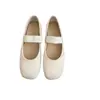 Zapatos planos estilo Mary Jane rojos para mujer, adecuados para primavera y otoño 2025, verano, para combinar con faldas, zapatos de noche estilo ballet
