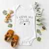 Mameluco de bebé recién nacido de una pieza para niños y niñas "Te amo papá/mamá", entrega transfronteriza