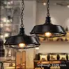 Lámpara Colgante Estilo Industrial Vintage, Diseño de Tapa de Olla Americana, Iluminación Nostálgica para Cafeterías, Salones de Belleza, Tiendas de Ropa, Bares, Restaurantes Comerciales, Pantalla