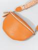Bolso Pechero de Cuero PU Europeo y Americano Cruzado para Mujer Transfronterizo Gran Capacidad Plegado Bolso de Cintura Ocio Viaje Cremallera Mochila Pequeña