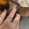 Anillo Minimalista Redondo de Perlas Japonés y Coreano para Mujer, Estilo Europeo y Americano, Geométrico, Estilo Fresco, Ajustable, Anillo de Dedo Índice Transfronterizo de Moda