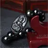 Pulsera de Buda de obsidiana imitación Bodhisattva Manshu estilo étnico Pulsera de cristal de círculo único para hombre conejo