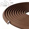 Tira de sellado para puertas y ventanas con recubrimiento de PU, tira de sellado acústico para huecos de puertas y ventanas de aluminio con rotura de puente térmico, tira autoadhesiva en forma de V a prueba de viento, aislante térmico y resistente a impactos