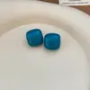 Pendientes de botón de plata con esmalte de colores estilo Ins, tipo caramelo, para mujer, temperamento simple, pendientes de dopamina, diseño nicho, joyería para orejas