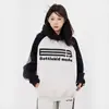 Marca de moda nacional Sudadera con capucha bordada con letras estilo retro americano para hombre y mujer Primavera Calle holgada a juego para parejas