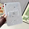 Ilustração de Maçã Estrela Estilo Coreano Capa Protetora Aplicável para Tablet iPad Pro Air 8 Concha Única Transparente com Suporte Sem Tampa