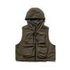 Roupa Masculina Beijie Marca de Moda Americana 2025 Outono Novo Jaqueta Sem Mangas Multibolsos Roupa de Trabalho para Exterior Colete com Capuz