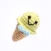 Colgante de Muñeca Tejida a Crochet Hecha a Mano Colgante de Helado Tejido a Crochet Colgante de Llavero Tejido Joyería para Bolsos