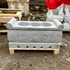 Mesa de chá pequena estilo Zen base de castiçal de pedra incensário frente de túmulo ao ar livre para queimar incenso Mármore Branco Pedra Verde Ornamento Retangular