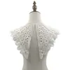 Par de cuellos de encaje corsage de bordado de seda de leche cuello falso hueco tridimensional accesorios de encaje DIY