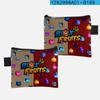 Monedero de poliéster con diseño de frutas Blox en 3D para estudiantes, tarjetero, bolsa para guardar monedas, estuche portátil para llaves