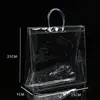 Bolsas Tote de PVC em Estoque Atacado, Sacolas Plásticas com Fecho de Pressão Personalizadas, Sacos para Embalagem de Cosméticos, Sacolas Transparentes para Presente
