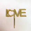 Nueva tarjeta creativa de acrílico en inglés LOVE para pastel, fiesta navideña, mesa de postres, decoración de pastel para hornear