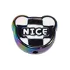 Cuentas de Oso Acrílicas de Colores con Goteo de Aceite Doble Cara Cuentas de Corazón Cadena para Teléfono Móvil con Cuentas Accesorios DIY para Tocados