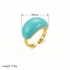 Anillo Abierto de Cobre Chapado en Oro de 18 Quilates Esmalte de Colores Anillo de Moda Y2K Joyería Transfronteriza Europea y Americana Amazon