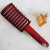 Pente Big Bend Vermelho treme com costelas de massagem para cabelo fofo de meninas pente de modelar pente de cabelo pente fofo arco