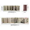 Decoración de estante de gabinete de escritorio de página de libro antiguo estilo chino, pantalla pequeña para hotel, club, sala de estudio, sala de té