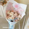 Nuevo producto de Huaying: Papel de regalo para flores frescas con patrones florales, papel de regalo floral fresco pintado a mano estilo ins, empaque de arte floral en stock