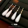 Pendientes de Plata Electrodorado de Oro Real de 14K con Aguja de Plata, Borla de Gota de Agua, Estilo Francés, Pendientes Elegantes, Pendientes de Lujo Accesibles de Nicho