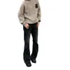 Jeans Bootcut Rectos Negros Americanos para Hombre Primavera y Verano High Street Retro Ajustados Casuales Cleanfit Pantalones Modernos