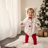 Monos de Bebé para Otoño e Invierno para Navidad y Año Nuevo, Sudaderas con Capucha de Oso Lindas para Bebés Niños y Niñas, Ropa de Año Nuevo para Recién Nacidos