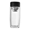 Envío directo Té y Separación de Agua Vidrio de Borosilicato Alto Antiexplosión y Resistente al Calor Logo Impreso Taza de Té de Doble Capa Antiescaldado Taza de Agua