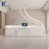 Balcão de Caixa de Salão de Beleza, Balcão de Bar Simples Moderno para Loja de Roupas, Mesa de Recepção Frontal para Empresa de Aula de Dança e Arte