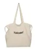 Bolso Tote Grande de Lona con Estampado de Letras de Moda para Mujer, Bolso Tote de Lona Simple de Gran Capacidad Casual Nuevo, Bolso de Hombro Versátil de Moda