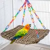 Explosiones Transfronterizas Hamaca de Loro Decoración de Jaula de Pájaro Rompecabezas Cadena Arcoíris Hamaca Accesorios de Decoración de Jaula de Pájaro Plataforma para Loro