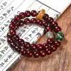 Pulsera de Hilo de Bodhi de Jade Tinta Negra Pi Xiu Círculo Doble Raíz de Bodhi Material Viejo Rompecorazones Voz al Agitarse Explosiones en Vivo Hombres y Mujeres Salida de Fábrica