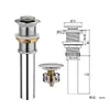 Accesorios para lavabo, desagüe de botón de acero inoxidable antiolor para lavabo estándar europeo