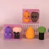 Creativo Lindo Bola Molienda Calabaza Gotas de Agua Forma Especial Huevo de Belleza Set Doble Uso Seco y Húmedo Huevo de Maquillaje Color Herramienta de Maquillaje Belleza