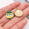 Colgantes populares de aleación en forma de gota de árbol de Navidad y copo de nieve transfronterizos, aretes, collares y accesorios de joyería hechos a mano para DIY