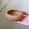 Pulseiras de Rattan Tecidas à Mão, Estilo Étnico, Pulseiras Simples e Sofisticadas, Modernas e Versáteis, Joias de Mão de Nicho por Atacado
