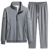 Conjunto Deportivo Casual de Dos Piezas con Cárdigan para Hombre de Primavera y Otoño, Talla Grande, Corte Holgado, para Papá