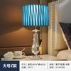 Lámpara de mesa de cristal de moda moderna dormitorio iluminación de noche luz de sala de estar lujo cálido romántico boda americano atenuación control remoto