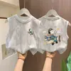 Chaleco sin mangas de algodón puro para niños, verano 2026, para niños, estilo callejero moderno, top holgado tie-dye