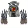 Fiesta de Baile del Diablo de Terror Chino Máscara de Halloween de Cabeza Completa Guantes de Lobo cosplay Guantes de Cabeza de Lobo