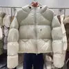 Jaqueta de Penas de Pato Brancas Nova Outono/Inverno com Capuz Moda Curta Fofa Macia Acolchoada Casaco Feminino Tendência